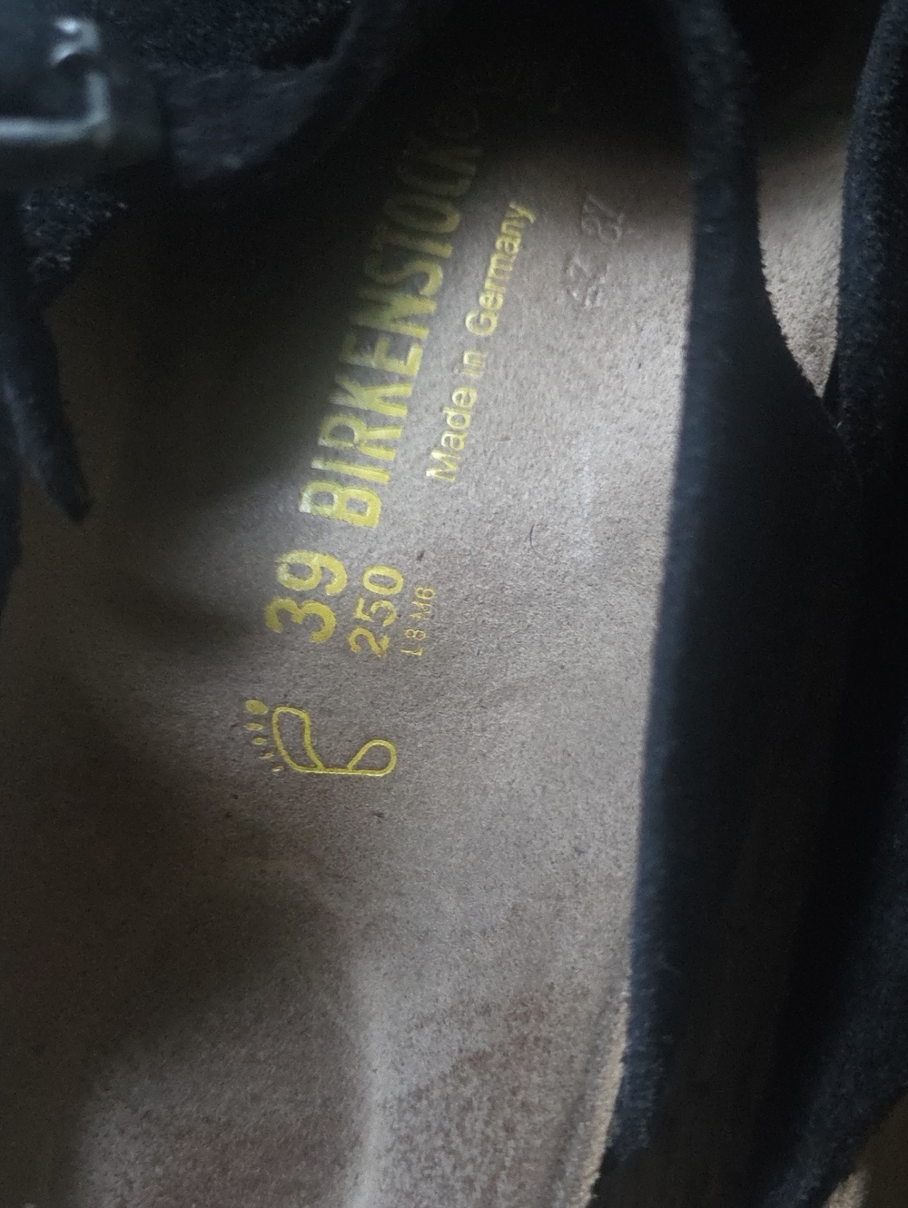 Birkenstock Black Suede Mary Jane Flats 39W - Picture 3 of 5
